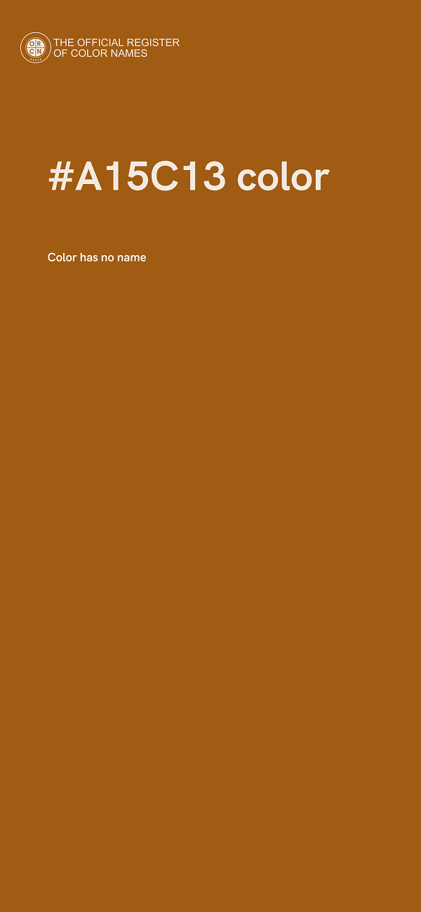 #A15C13 color image