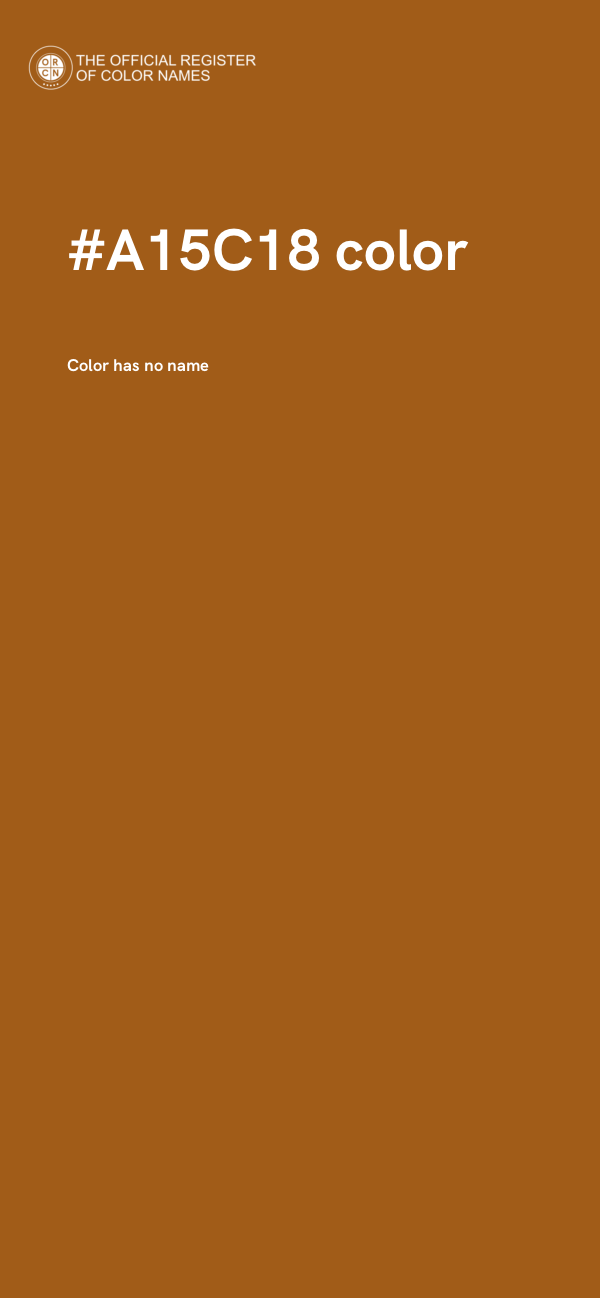 #A15C18 color image