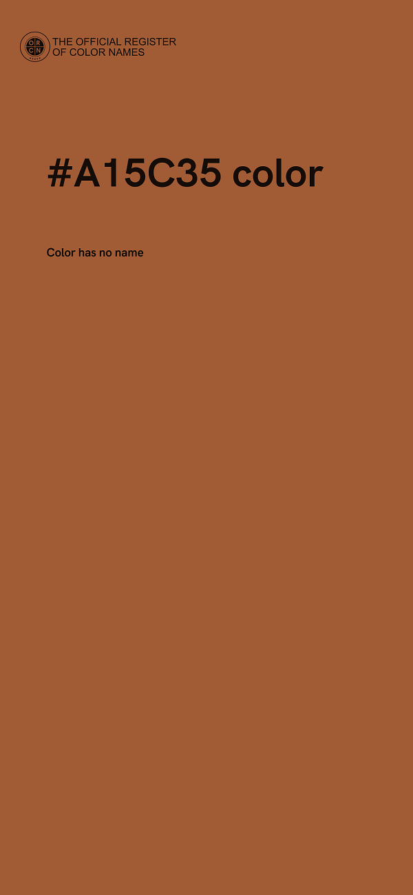 #A15C35 color image