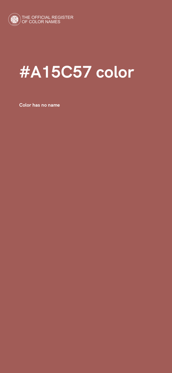 #A15C57 color image