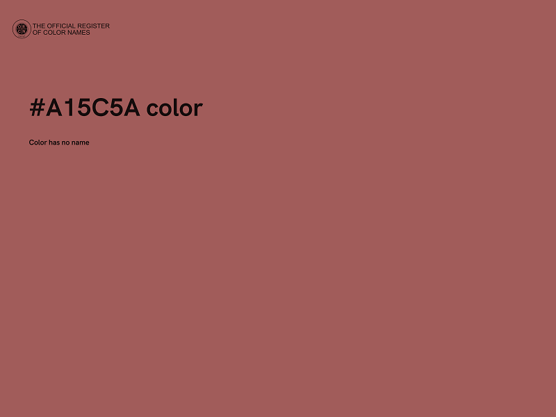 #A15C5A color image