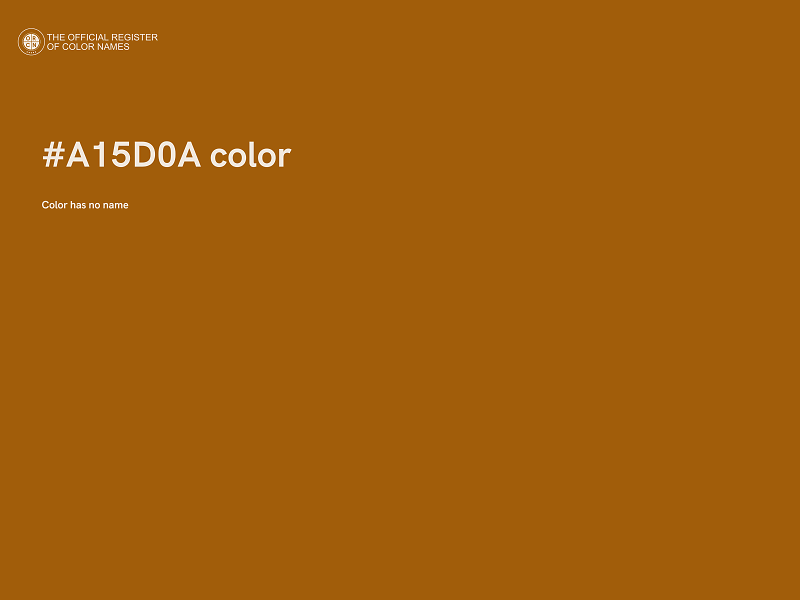 #A15D0A color image