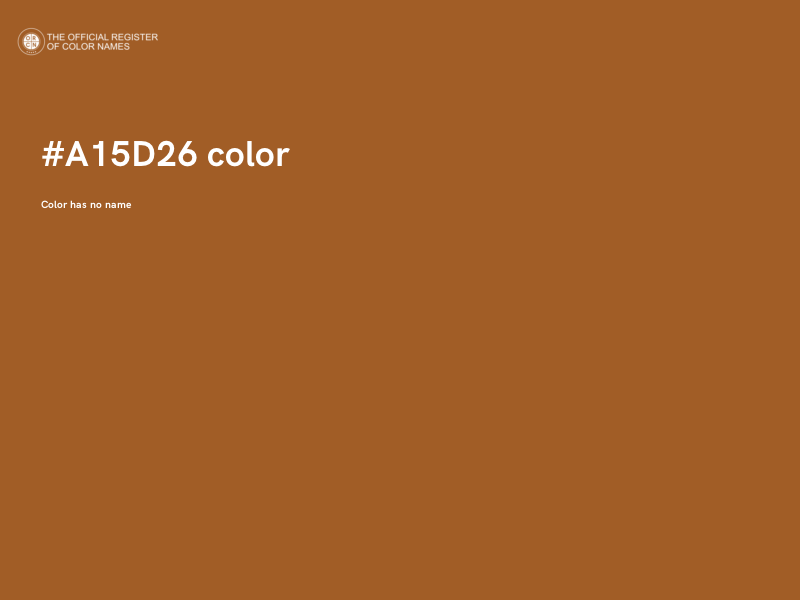 #A15D26 color image