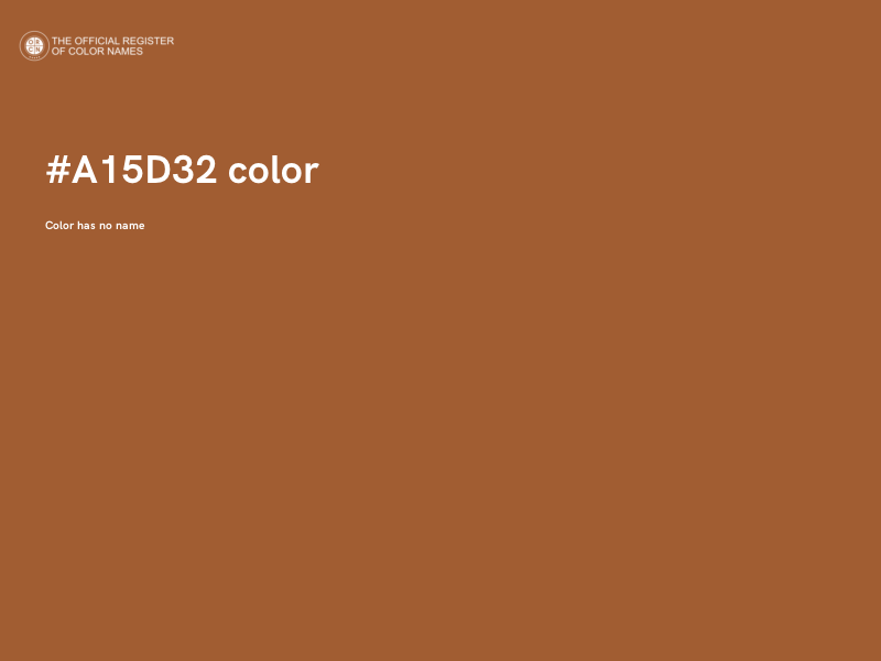 #A15D32 color image