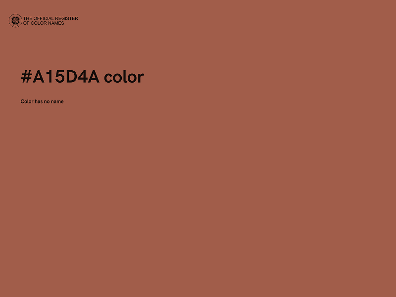 #A15D4A color image