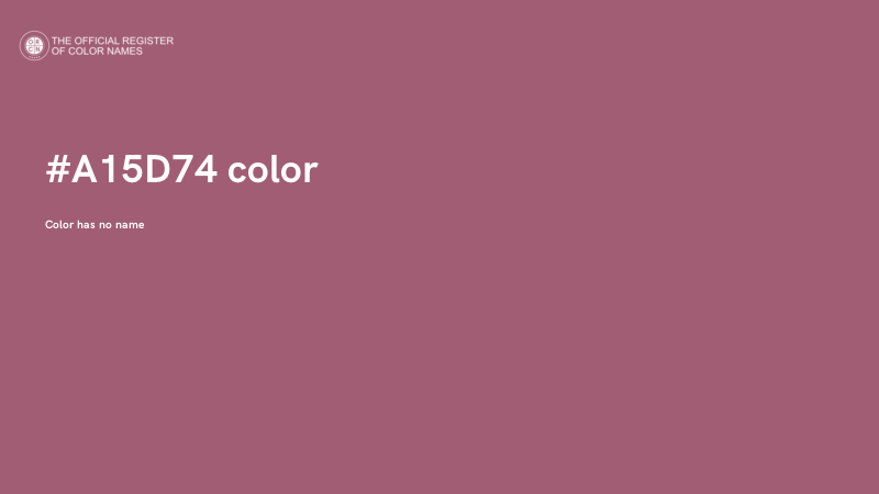 #A15D74 color image