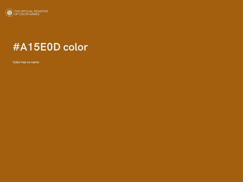 #A15E0D color image