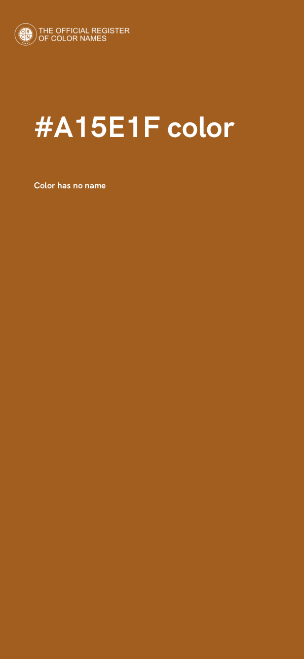 #A15E1F color image