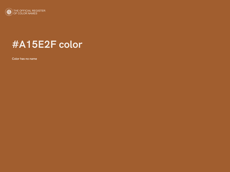#A15E2F color image