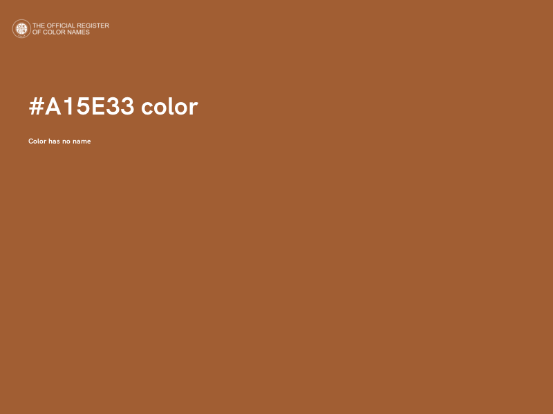 #A15E33 color image