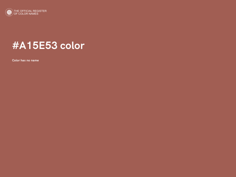 #A15E53 color image