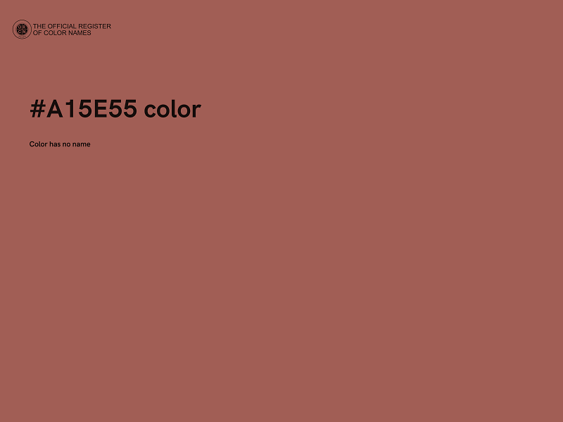 #A15E55 color image