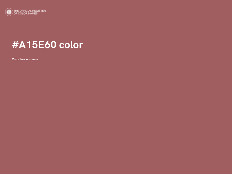 #A15E60 color image