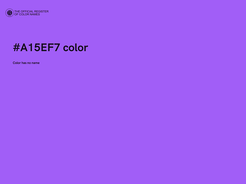 #A15EF7 color image