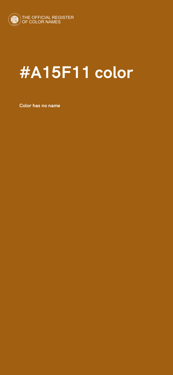 #A15F11 color image