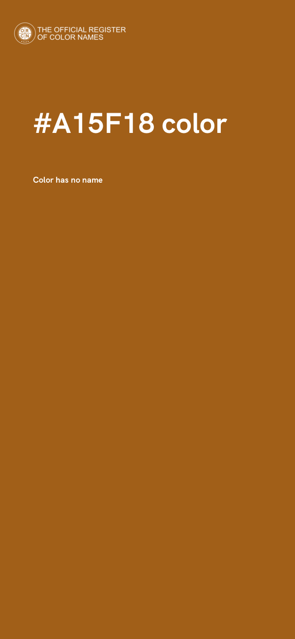 #A15F18 color image