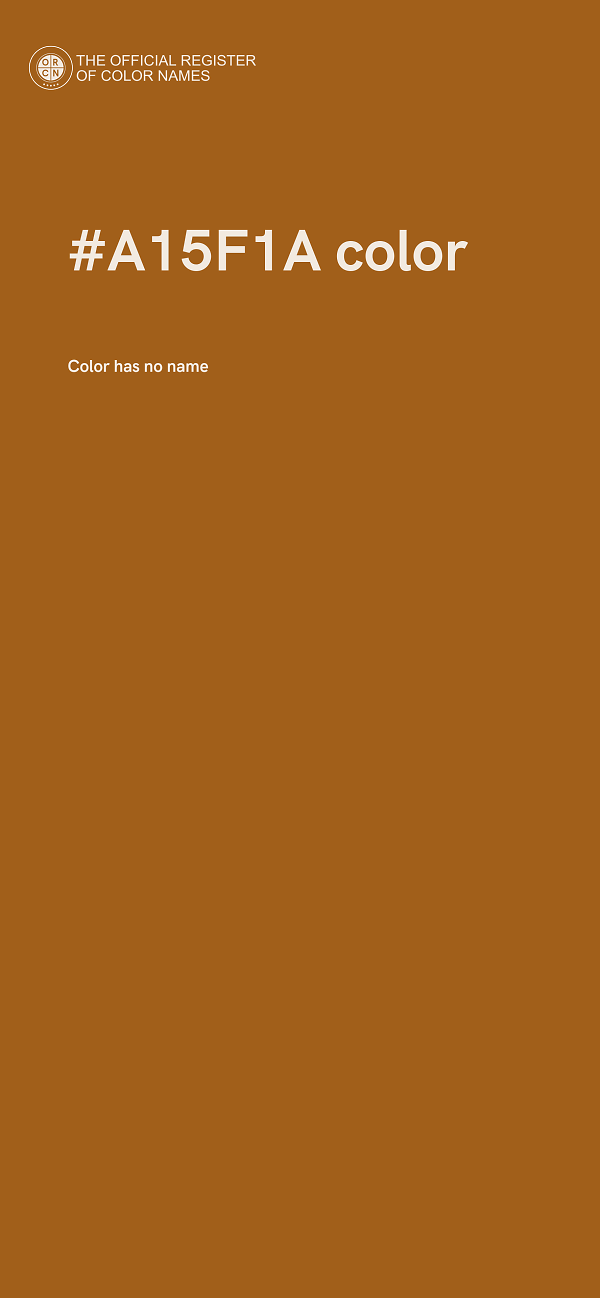 #A15F1A color image