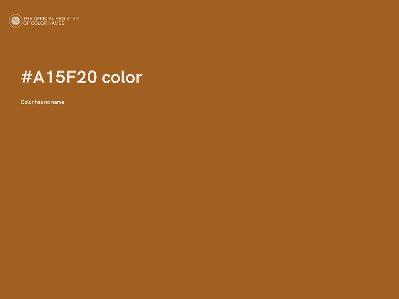 #A15F20 color image