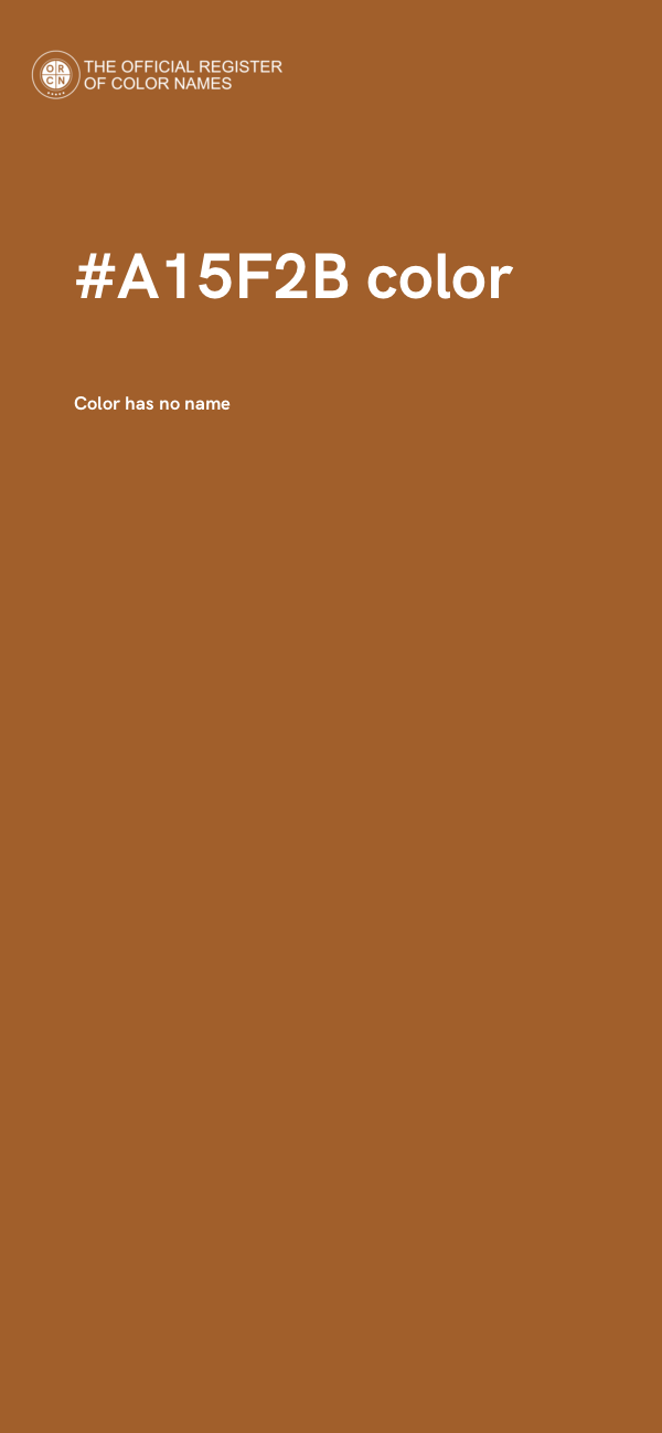 #A15F2B color image