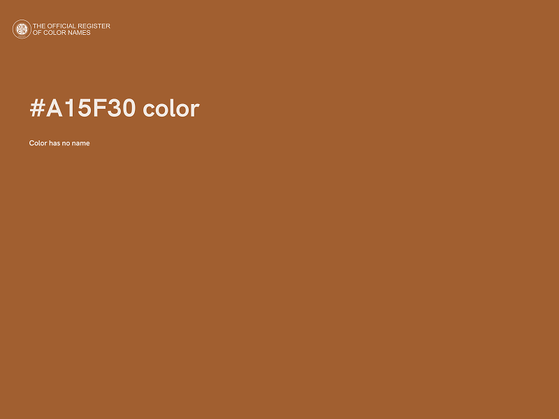 #A15F30 color image