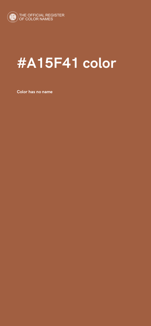 #A15F41 color image