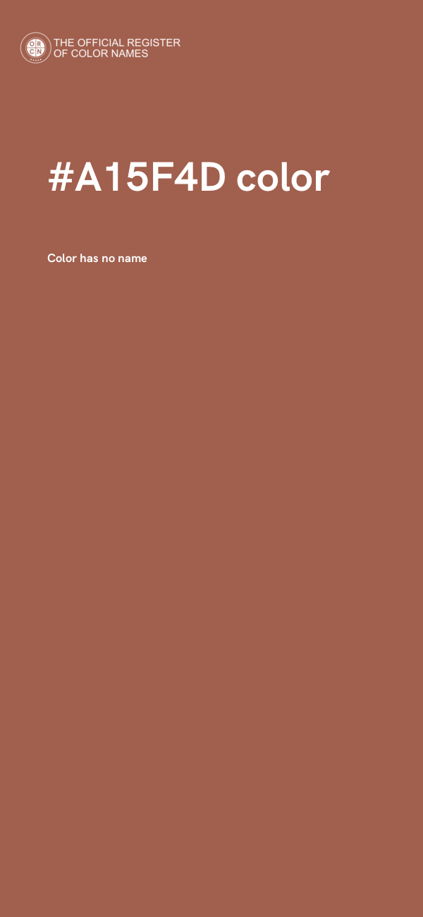 #A15F4D color image