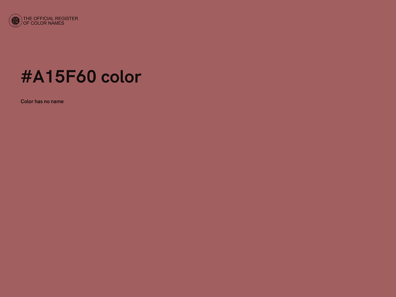 #A15F60 color image