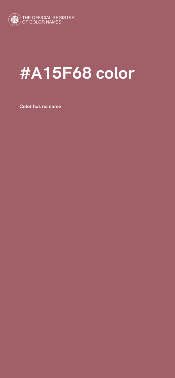 #A15F68 color image