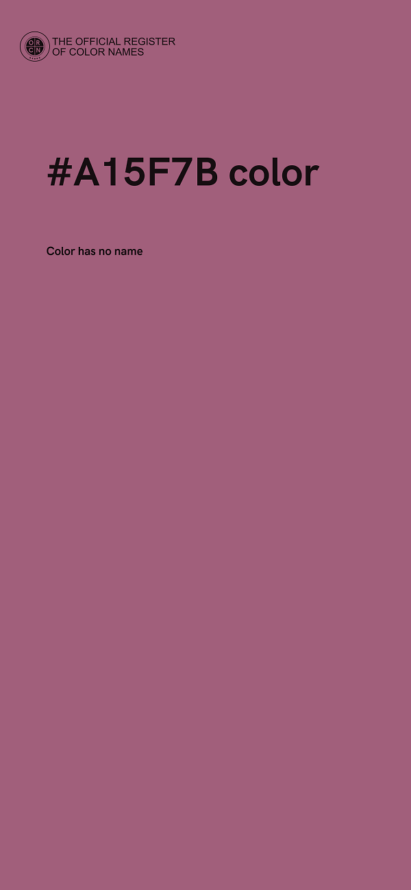 #A15F7B color image