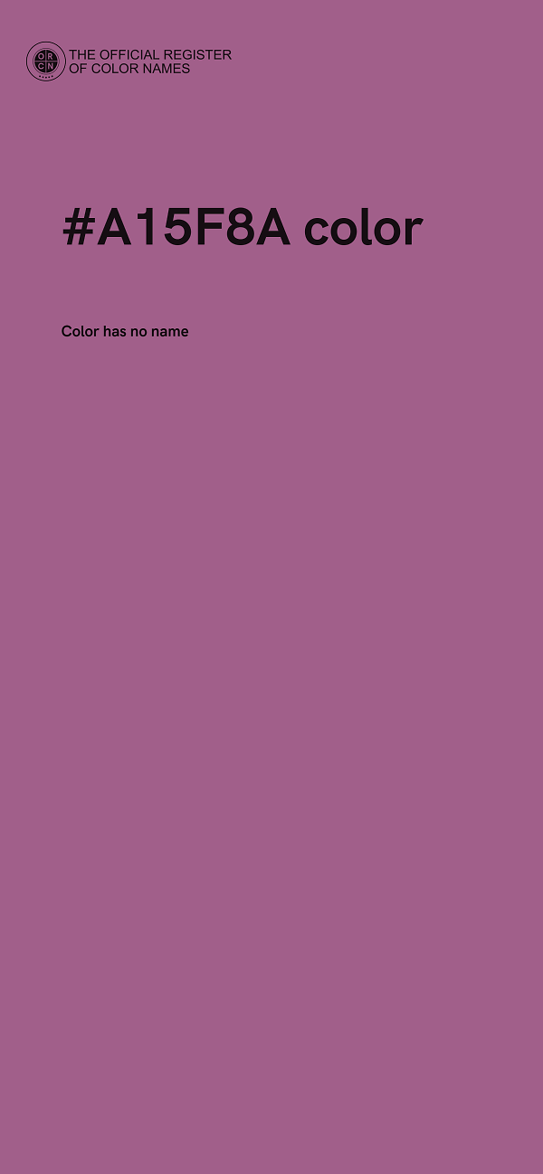 #A15F8A color image