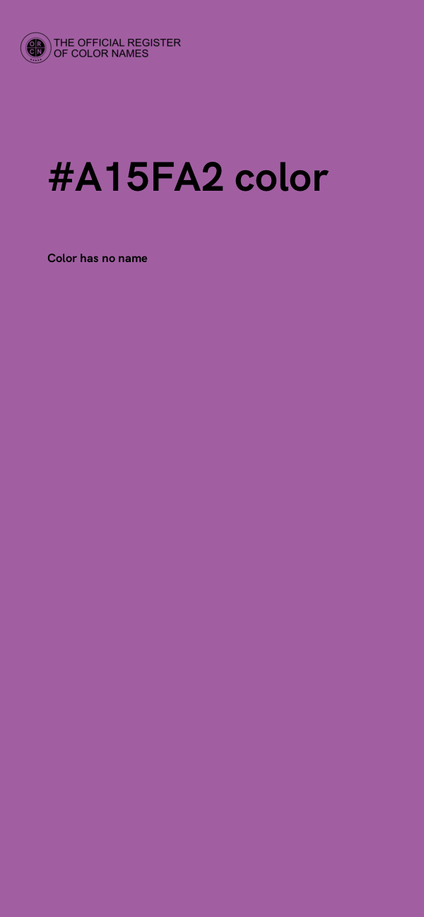 #A15FA2 color image