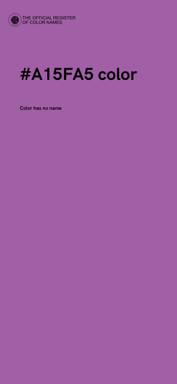 #A15FA5 color image