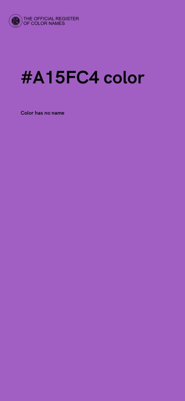 #A15FC4 color image