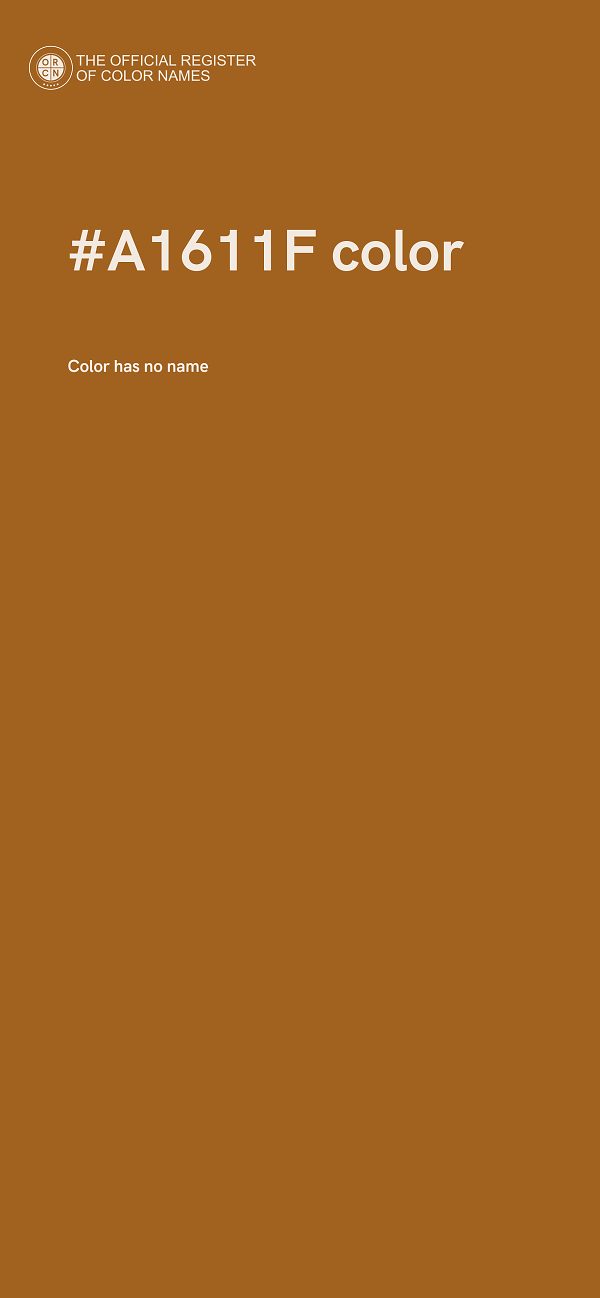#A1611F color image