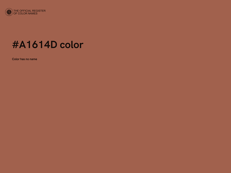 #A1614D color image