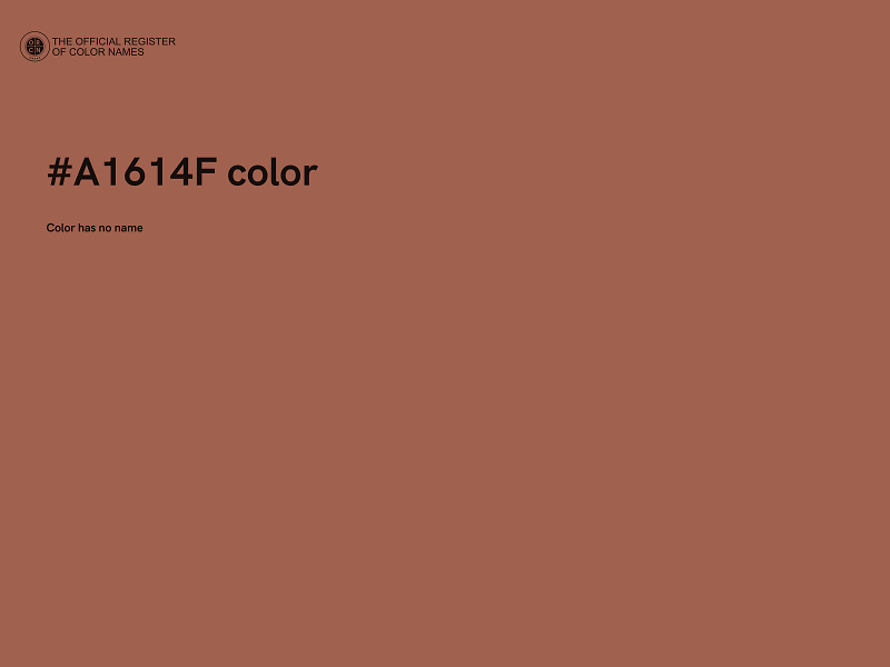 #A1614F color image