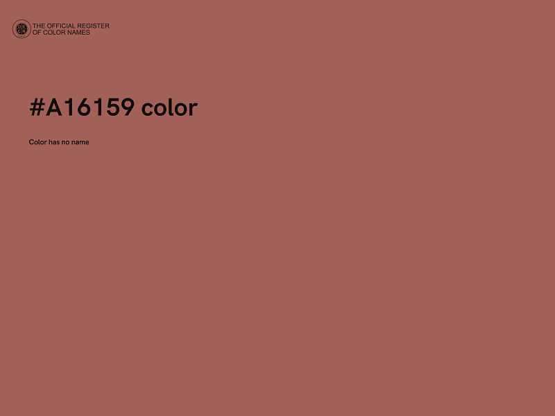 #A16159 color image