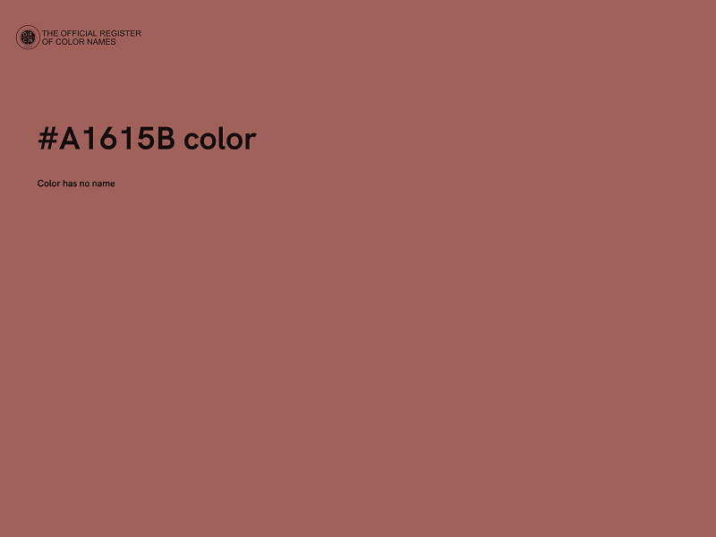 #A1615B color image