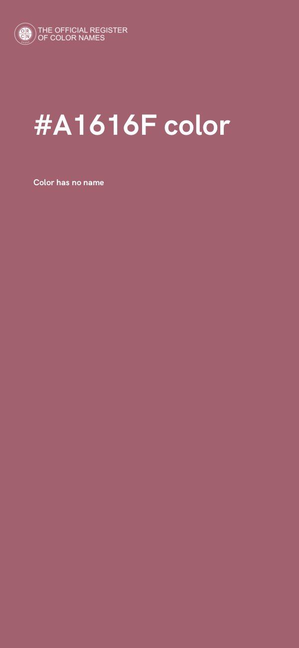 #A1616F color image