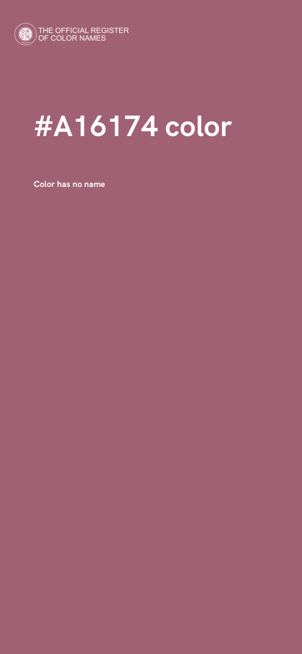 #A16174 color image