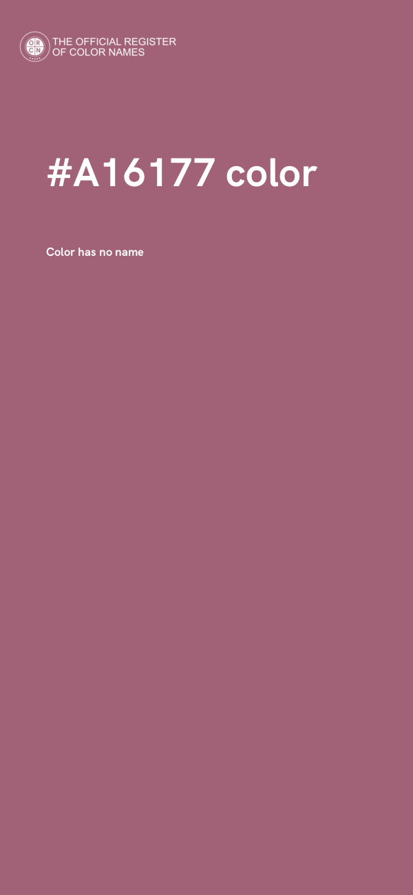 #A16177 color image