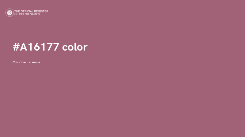 #A16177 color image