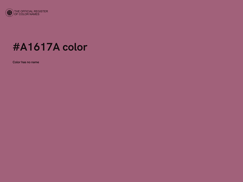 #A1617A color image