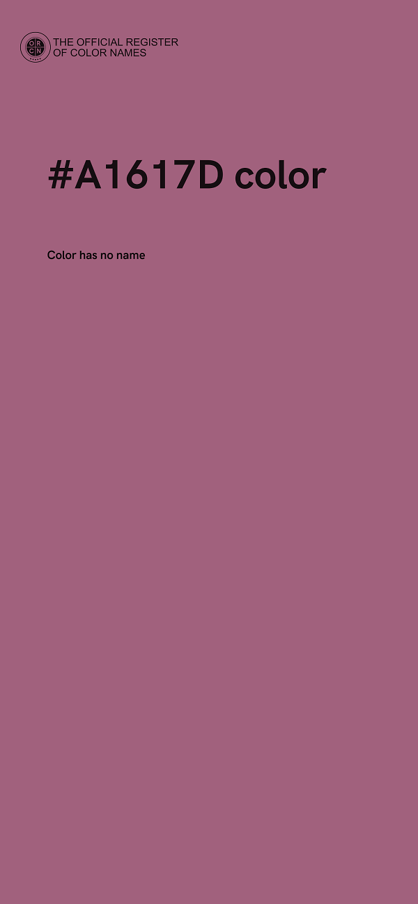 #A1617D color image