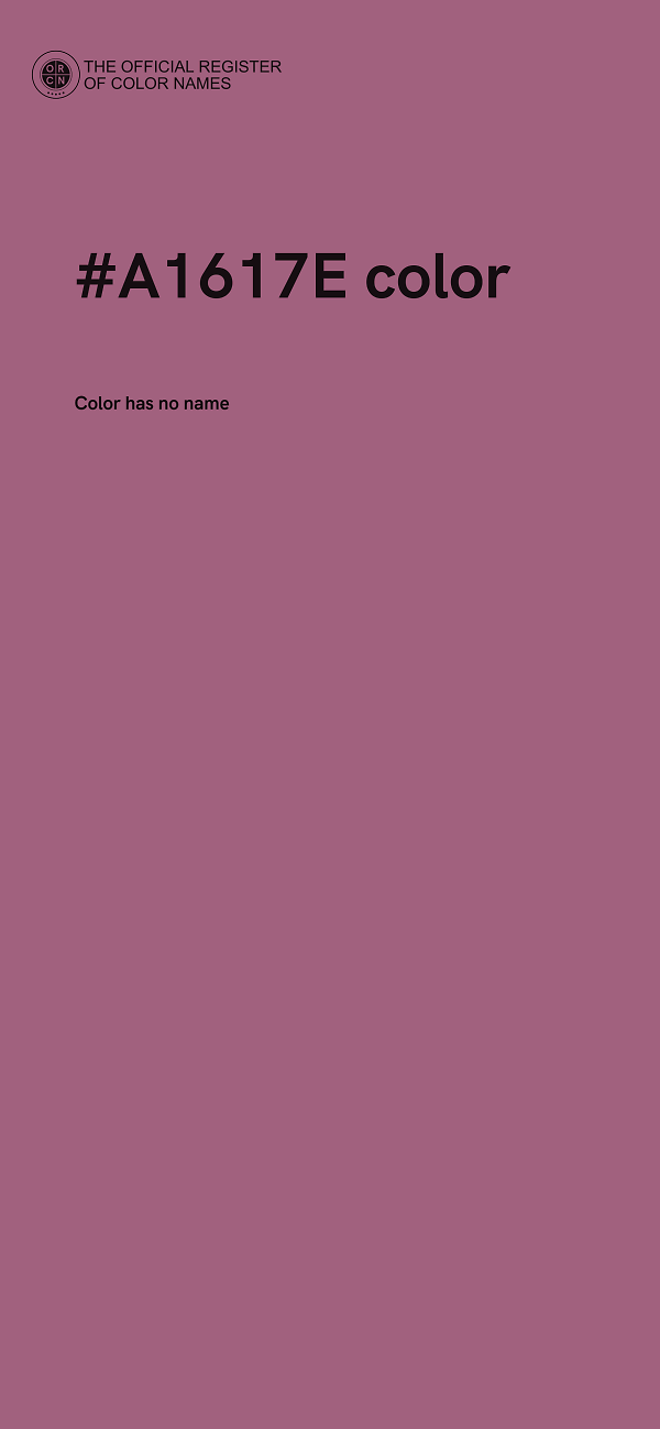 #A1617E color image