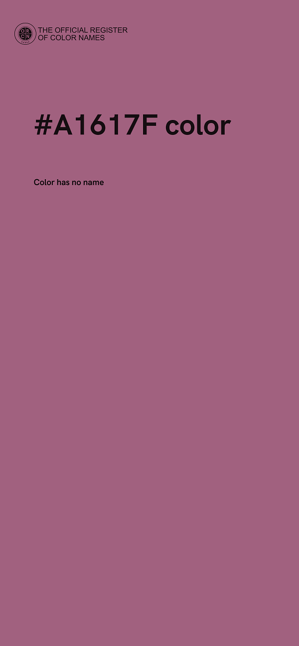 #A1617F color image