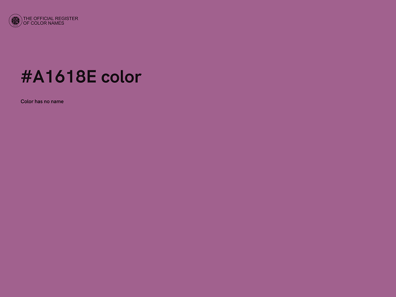 #A1618E color image