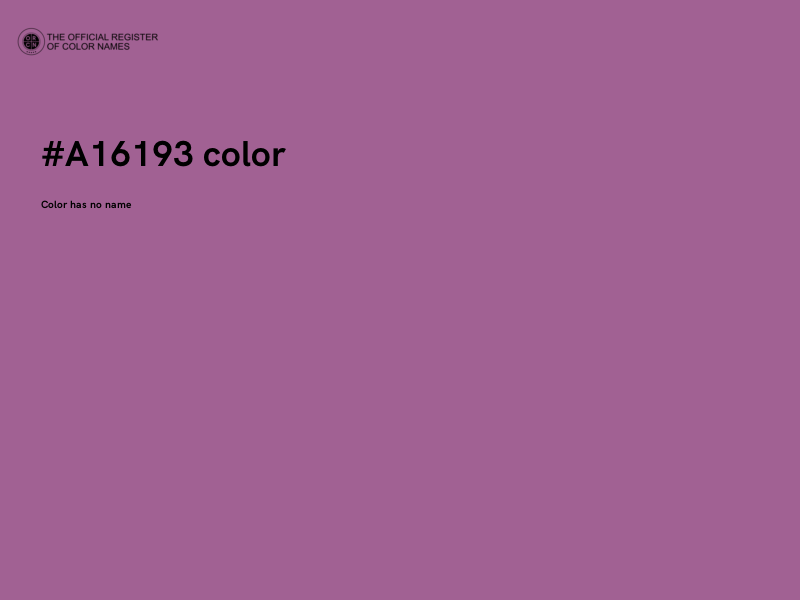 #A16193 color image