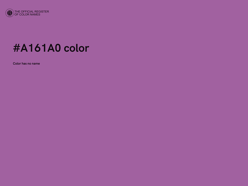 #A161A0 color image