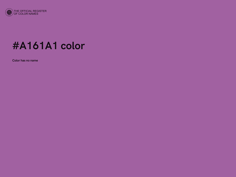 #A161A1 color image